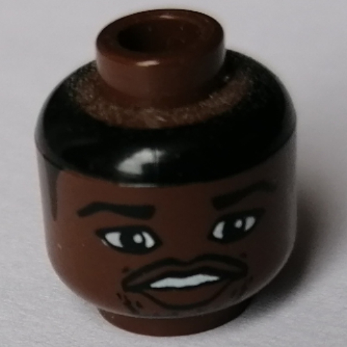 Tête de minifigurine NBA jalen rose motif imprimé [tenon creux bouché] (Minifig Head NBA Jalen Rose Print [Blocked Open Stud])