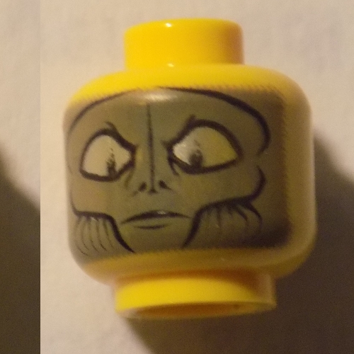 Tête de minifigurine Zam Wesell, Voile / Gris Motif imprimé visage (Minifig Head Zam Wesell, Veil / Gray Face Print)