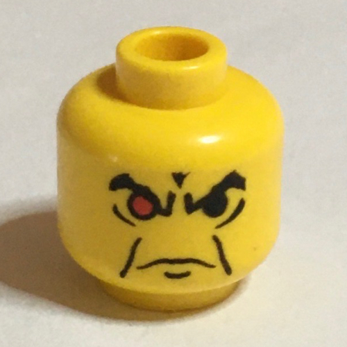 Tête de minifigurine Ogel, sourcils en colère et 1 motif imprimé rouge œil (Minifig Head Ogel, Angry Eyebrows and 1 Red Eye Print)