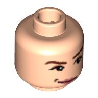 Tête de minifigurine Hermione Granger, double visage, motif imprimé Réveillez-vous / Dormez [Bloqué ouvert tenon] (Minifig Head Hermione Granger, Dual Sided, Awake / Asleep Print [Blocked Open Stud])