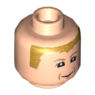 Tête de minifigurine mâle ferrari k. raikkonen motif imprimé [tenon creux bouché] (Minifig Head Male Ferrari K. Raikkonen Print [Blocked Open Stud])