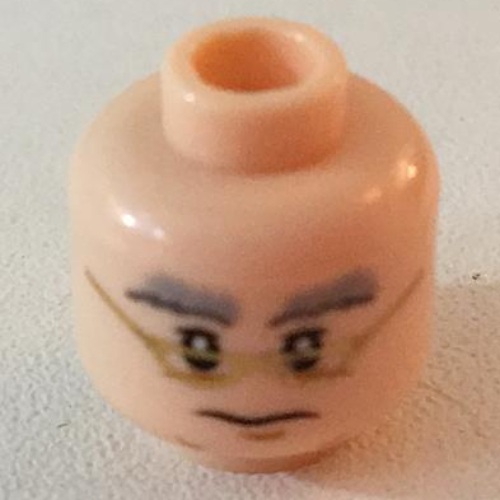 Tête de minifigurine Albus Dumbledore, Lunettes / Sans Lunettes motif imprimé (Minifig Head Albus Dumbledore, Glasses / No Glasses Print)