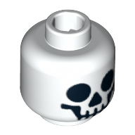 Tête de minifigurine Squelette, motif imprimé crâne standard (Minifig Head Skeleton, Standard Skull Print)