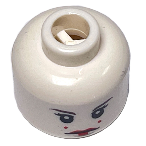 Tête de minifigurine Padme Amidala (Reine), Lèvres rouges, Cils, 2 points rouges sur le motif imprimé joues (Minifig Head Padme Amidala (Queen), Red Lips, Eyelashes, 2 Red Dots on Cheeks Print)