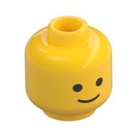 Tête de minifigurine Modèle imprimé standard [tenon creux] (Minifig Head Standard Grin Print [Hollow Stud])