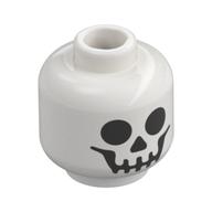 Tête de minifigurine Squelette, motif imprimé crâne standard (Minifig Head Skeleton, Standard Skull Print)