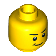 Tête de minifigurine Héros, sourcils, pupilles blanches, Égratignures, Motif imprimé déterminé / effrayé [tenon creux] (Minifig Head Hero, Eyebrows, White Pupils, Scratches, Determined / Scared Print [Hollow Stud])