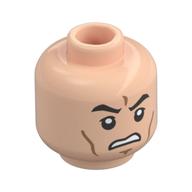 Tête de minifigurine, sourcils, joue, menton et avant motif imprimé fossette (Minifig Head, Eyebrows, Cheek, Chin and Forehead Dimple Print)