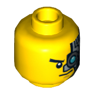 Tête de minifigurine Zane, motif imprimé armure cyborg (Minifig Head Zane, Cyborg Armour Print)