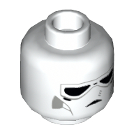 Tête de minifigurine V-aile pilote, masque complet et masque motif imprimé [tenon creux] (Minifig Head V-wing Pilot, Full Face Mask and Goggles Print [Hollow Stud])