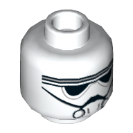 Tête de minifigurine pilote / pilote impérial, lunettes et masque de respiration motif imprimé (Minifig Head AT-DP Pilot / Imperial Driver, Goggles and Breathing Mask Print)