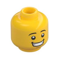 Tête de minifigurine, Sourcils, Sourire bouche ouverte, avec dents (Minifig Head, Eyebrows, Open Mouth Smile, with Teeth)