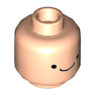 Tête de minifigurine Adventure Time Finn, double visage, petits yeux, sourire / bouche ouverte sourire avec langue et motif imprimé à 3 dents [tenon creux] (Minifig Head Adventure Time Finn, Dual Sided, Small Eyes, Smile / Open Mouth Smile with Tongue and 3 Teeth Print [Hollow Stud])