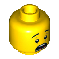 Tête de minifigurine Henry, sourcils, Peur / fermé Yeux Pleurant motif imprimé (Minifig Head Henry, Eyebrows, Scared / Closed Eyes Crying Print)
