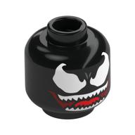 Venin de tête minifigurine, yeux blancs, dents blanches, motif imprimé de la langue rouge [tenon creux] (Minifig Head Venom, White Eyes, White Teeth, Red Tongue Print [Hollow Stud])