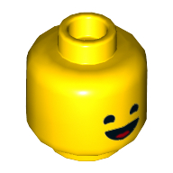 Tête de minifigurine Benny, sourire bouche ouverte, Langue (Minifig Head Benny, Open Mouth Smile, Tongue)