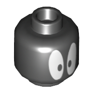 Tête de minifigurine Marvin le Martien, motif imprimé Grands Yeux Blancs (Minifig Head Marvin the Martian, Big White Eyes Print)