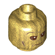 Tête de minifigurine Voldemort, yeux sombres, narines de serpent, motif : expression neutre (Minifig Head Voldemort, Dark Eyes, Snake Nostrils, Neutral Print)
