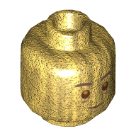 Tête de minifigurine Quirinus Quirrell, Lignes sous les yeux, motif : sourire (Minifig Head Quirinus Quirrell, Lines Under Eyes, Smile Print)