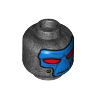 Tête de minifigurine Cad Bane, ensemble étroit yeux rouges, appareil respiratoire Ports motif imprimé (Minifig Head Cad Bane, Narrow Set Red Eyes, Breathing Apparatus Ports Print)