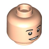Tête de minifigurine J-Hope, sourcils noirs, bouche ouverte Motif imprimé neutre/surpris (Minifig Head J-Hope, Black Eyebrows, Open Mouth Neutral/Surprised Print)