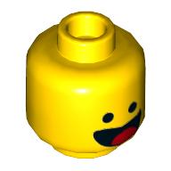 Tête de minifigurine Benny, sourire avec langue / motif imprimé effrayé (Minifig Head Benny, Smile with Tongue / Scared Print)