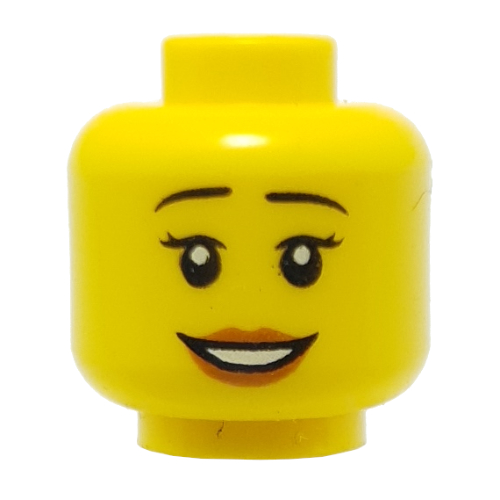 Tête de minifigurine Maya, motif : sourire / effrayé (Minifig Head Maya, Smile / Scared Print)
