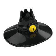 Chapeau, magicien avec bord grand, motif imprimé œil jaune (Hat, Wizard with Wide Brim, Yellow Eye Print)