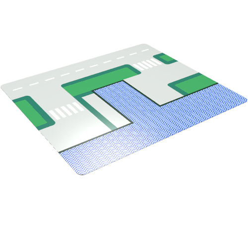 Visuel indicatif Rebrickable de Tapis de jeu, port imprimé (Playmat, Harbor Print)