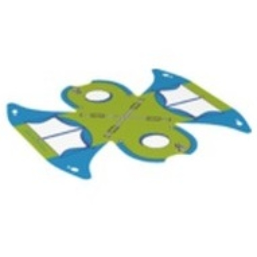 Visuel indicatif Rebrickable de Tente avec motif imprimé vert citron et azur (Tent with Lime and Azure Print)
