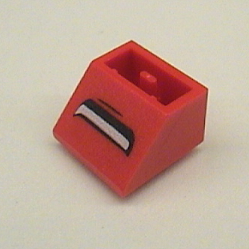 Visuel indicatif Rebrickable de Brique inclinée inversée 45° 2 x 2 avec motif imprimé bouche souriante (Brick Sloped Inverted 45° 2 x 2 with Smiling Mouth Print)