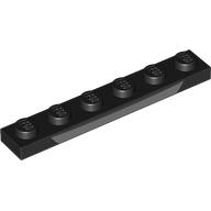 Visuel indicatif Rebrickable de Plaque 1 x 6 avec motif imprimé Gris Foncé (Plate 1 x 6 with Dark Bluish Grey Stripe Print)
