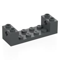 Visuel indicatif Rebrickable de Brique Spécial 2 x 6 x 1 1/3 avec trous d'axe et 2 x 4 encastrés, crêtes à l'envers (Brick Special 2 x 6 x 1 1/3 with Axle Holes and 2 x 4 Recessed, Ridges at Underside)