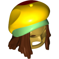 Cheveux et chapeau, masque Batman cagoule, motif imprimé reggae (Hair and Hat, Mask Batman Cowl, Reggae Print)