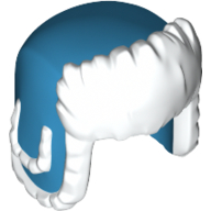 Chapeau ushanka avec motif imprimé azur foncé (Hat Ushanka with Dark Azure Print)