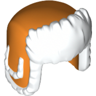 Chapeau Ushanka avec motif imprimé orange (Hat Ushanka with Orange Print)