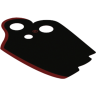 Cape de vêtements de cou, coudé avec motif imprimé border rouge foncé (Neckwear Cape, Angled with Dark Red Boarder Print)