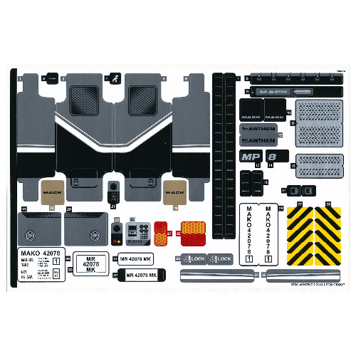 Visuel indicatif Rebrickable de Feuille d’autocollants pour le set 42078-1 (Sticker Sheet for Set 42078-1)
