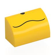 Visuel indicatif Rebrickable de Brique courbée 1 x 2 x 1 Non tenons avec la bouche ondulée noire, motif imprimé de nez (Brick Curved 1 x 2 x 1 No Studs with Black Wavy Mouth, Nose Print)