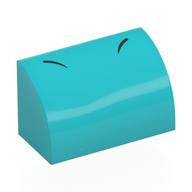 Visuel indicatif Rebrickable de Brique courbée 1 x 2 x 1 Non tenons avec motif imprimé de lignes courbes noires (Narines) (Brick Curved 1 x 2 x 1 No Studs with Black Curved Lines (Nostrils) Print)