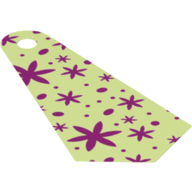 Cape, longue étroite avec motif imprimé de fleurs magenta (Neckwear Cape, Long Narrow with Magenta Flowers Print)