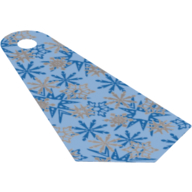 Cape, longue étroite avec motif imprimé flocons de neige argentés (Neckwear Cape, Long Narrow with Silver Snowflakes Print)