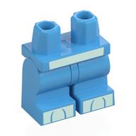 Visuel indicatif Rebrickable de Bassin et jambes moyennes bleues avec motif imprimé aux orteils/griffes en aquas clair (Hips and Medium Blue Medium Legs with Light Aquas Toes/Claws Print)