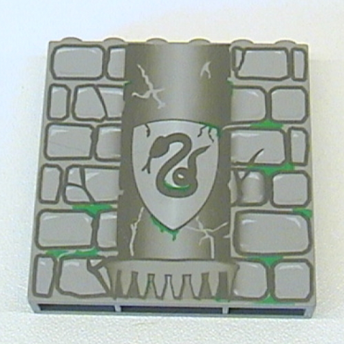 Visuel indicatif Rebrickable de Brique 1 x 6 x 5 avec Pierre et Serpent Serpent imprimé (Brick 1 x 6 x 5 with Stone and Slytherin Snake Print)