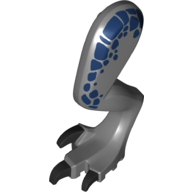 Visuel indicatif Rebrickable de Partie du corps animal, Dinosaure, Jambe Baryonyx, Gauche avec taches bleues foncées, Griffes noires (Animal Body Part, Dinosaur, Baryonyx Leg, Left with Dark Blue Spots, Black Claws)