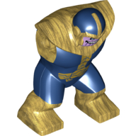 Géant du corps, Thanos, couverture de tête bleu foncé et corps et motif imprimé visage lavande (Body Giant, Thanos, Dark Blue Head Covering and Bodysuit and Lavender Face Print)