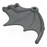 Visuel indicatif Rebrickable de Partie du corps de la créature, Dragon / Aile théstrale avec barre Connexion et motif Marbré Gris Foncé (Creature Body Part, Dragon / Thestral Wing with Bar Connection and Marbled Dark Bluish Grey Pattern)