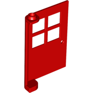 Visuel indicatif Rebrickable de Porte 1 x 4 x 5 avec 4 volets, base carrée (Door 1 x 4 x 5 with 4 Panes, Squared Base)