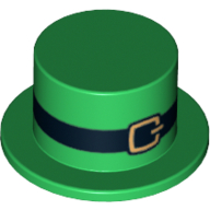 Haut Chapeau avec ceinture noire et motif imprimé Boucle d'or (Top Hat with Black Belt and Gold Buckle Print)