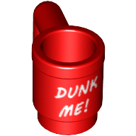 Visuel indicatif Rebrickable de Équipement Tasse / Mug avec motif imprimé 'DUNK ME!' (Equipment Cup / Mug with 'DUNK ME!' Print)